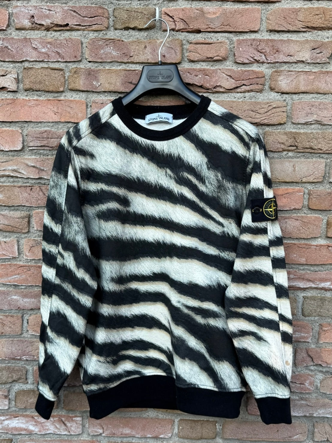 Stone Island White Tiger Camo Sweatshirt - M