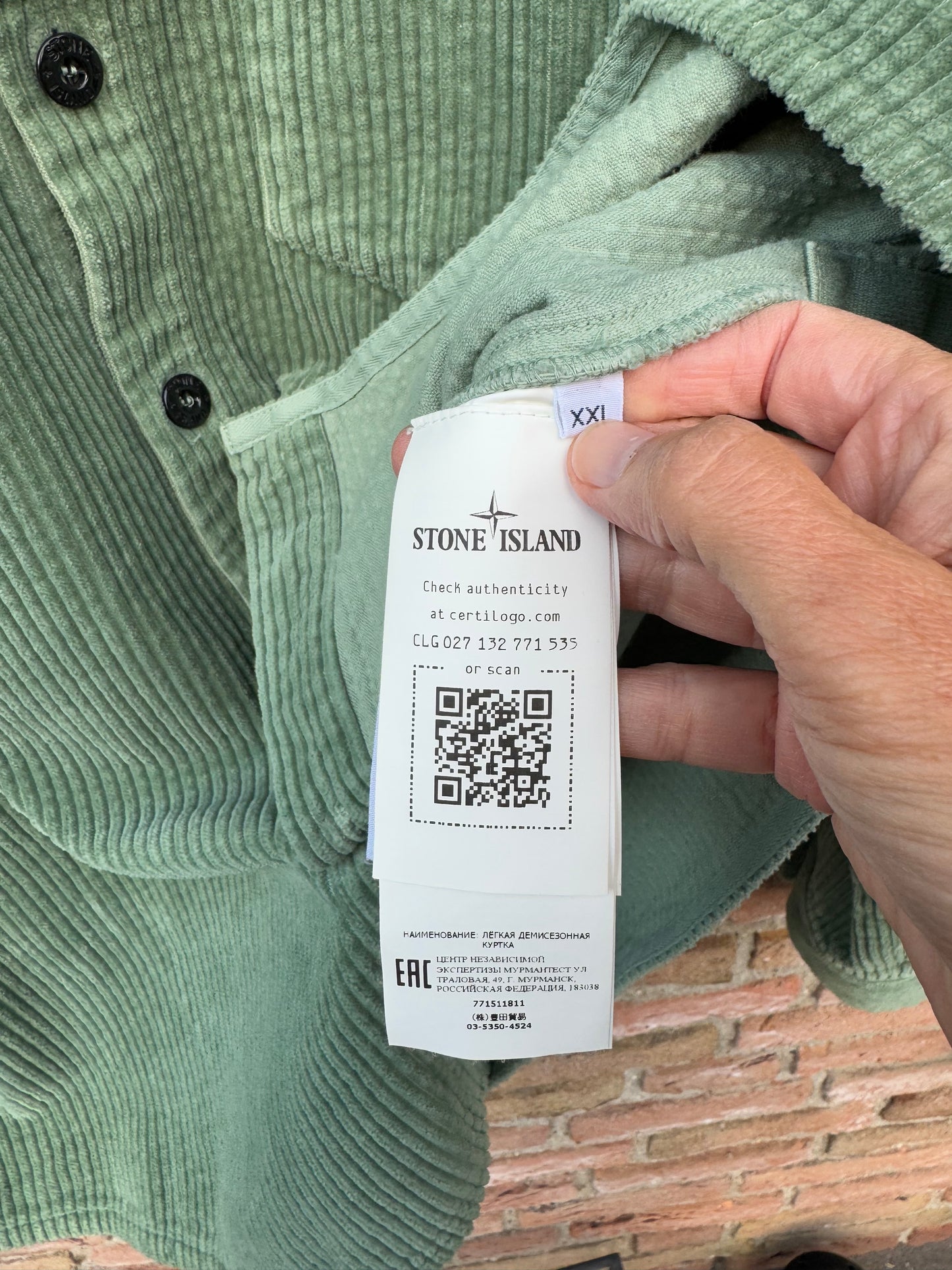 Stone Island Corduroy Overshirt - XXL
