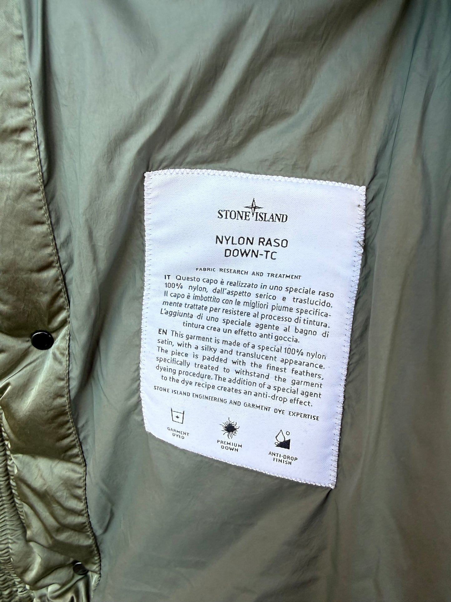 Stone Island Nylon Raso Down-TC Jakcet - S
