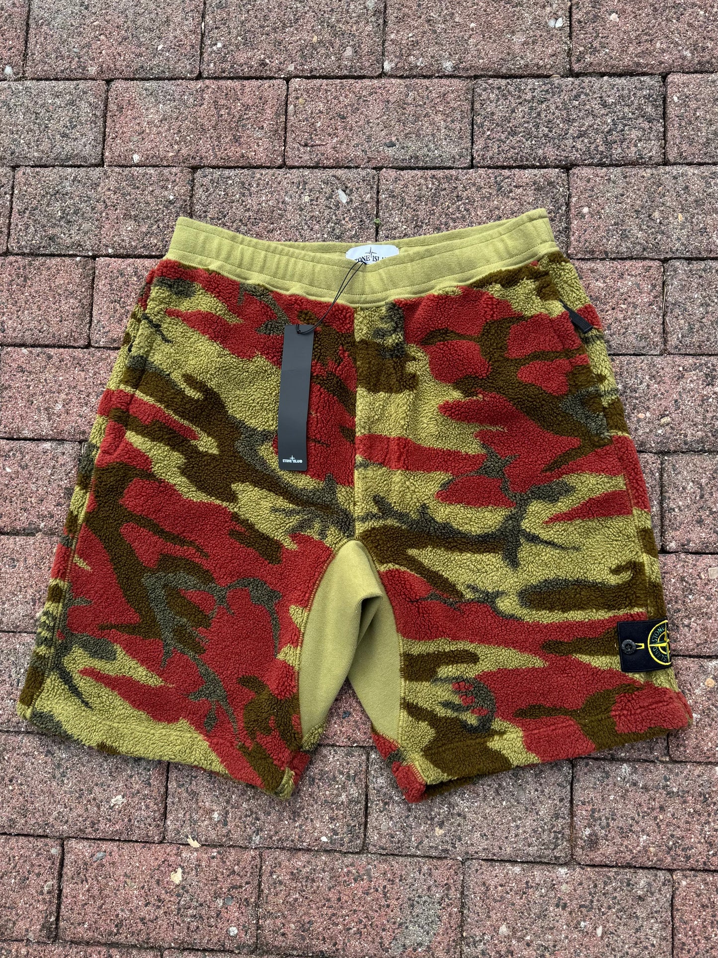 Stone Island Heritage Camo Fleece Shorts - M
