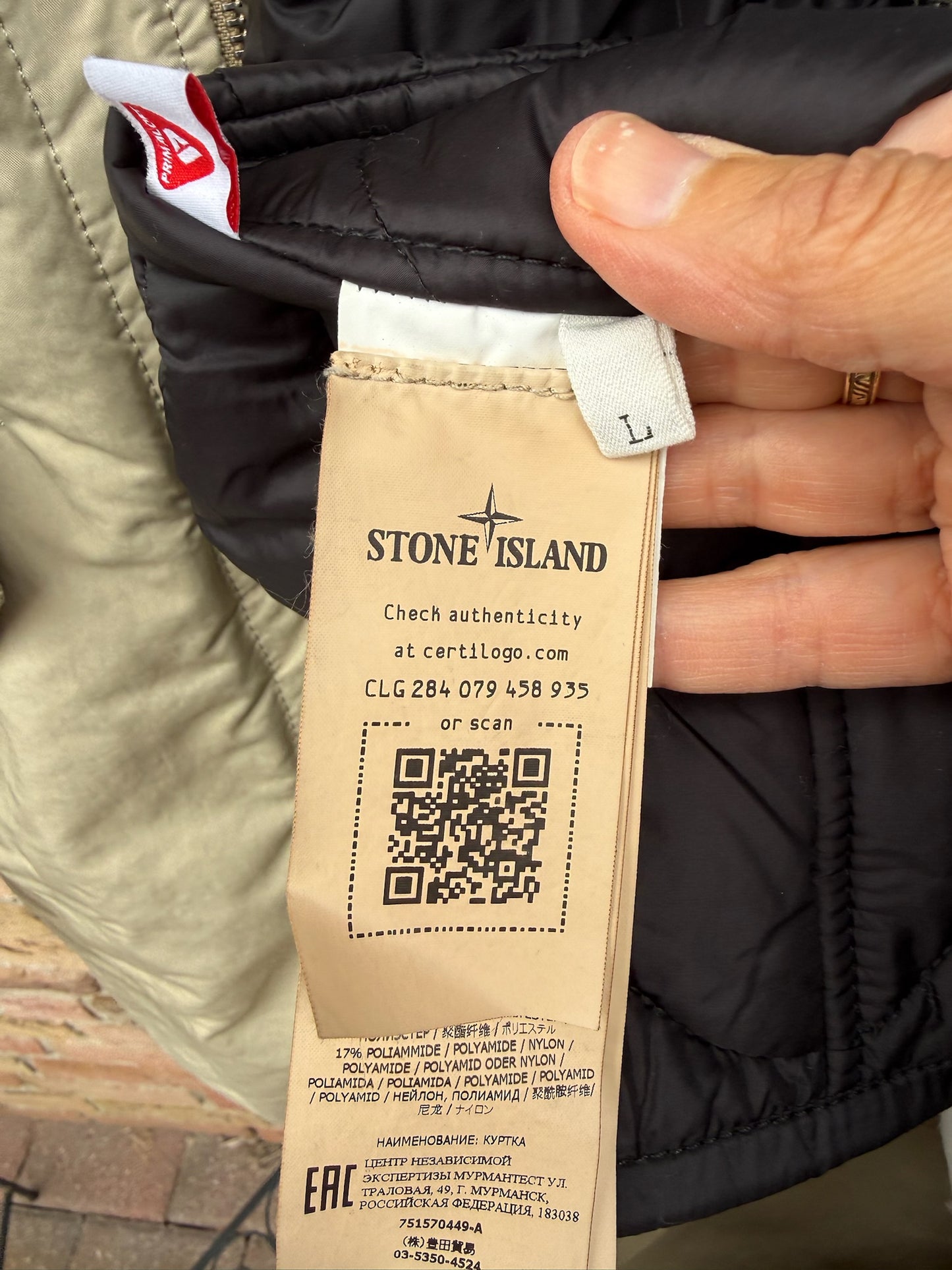 Stone Island David-TC Primaloft Jacket - L