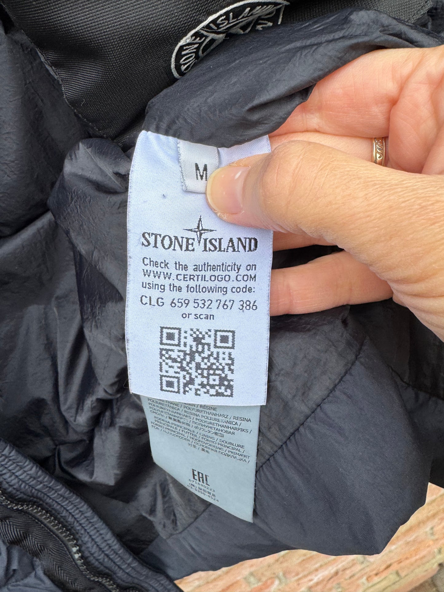 Stone Island Crinkle Reps Daunenjacke - M