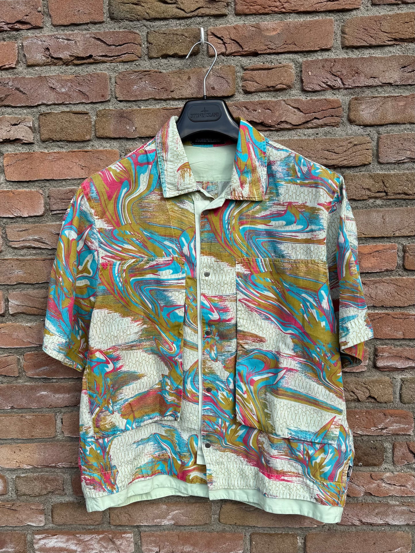 Stone Island Shadow Project Guayabera Shirt - S