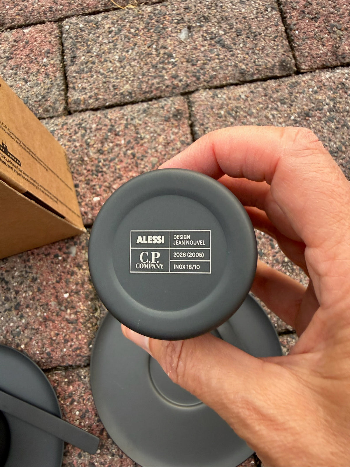 C.P. Company x Alessi Steel Set Mocha Cups and Saucers