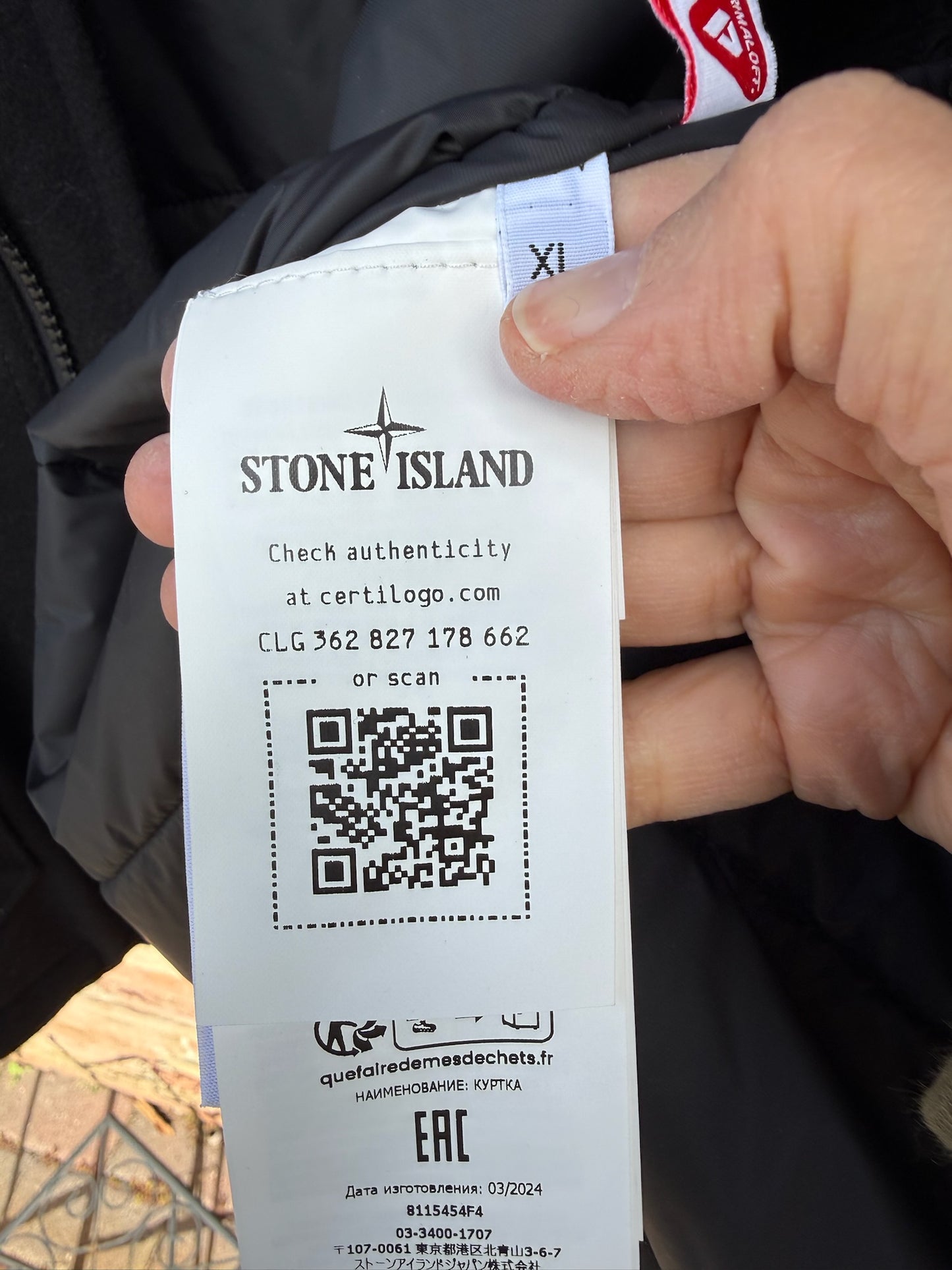 Stone Island Flanella Lana/Nylon Primaloft Ghost Jacket - XL