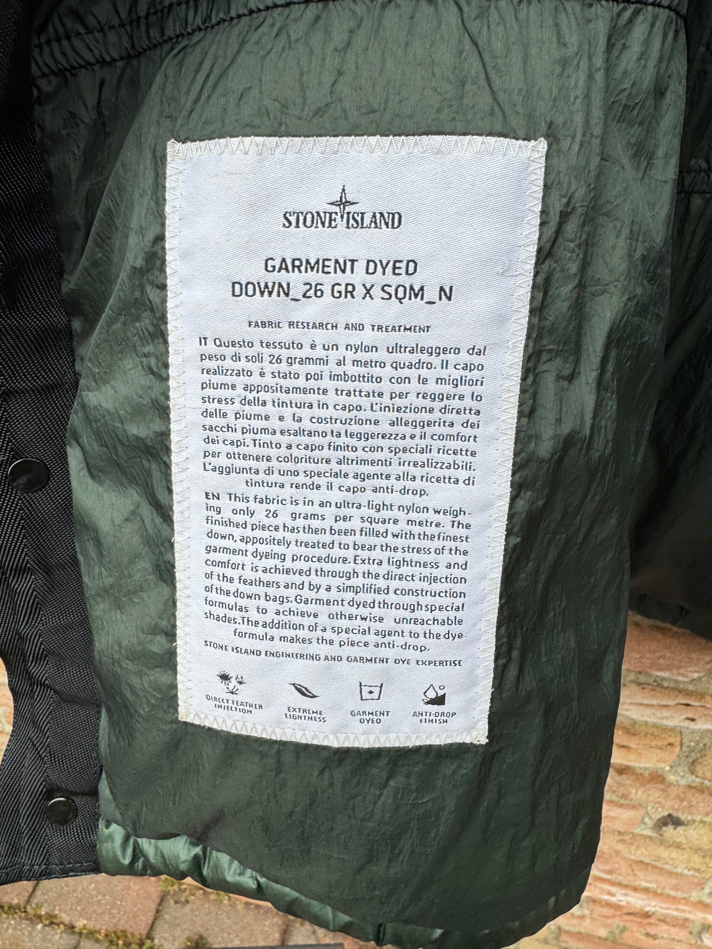 Stone Island Garment Dyed Down Jacket - L