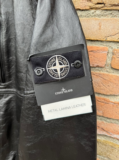 Stone Island Metal Lamina Leather Jacket - L