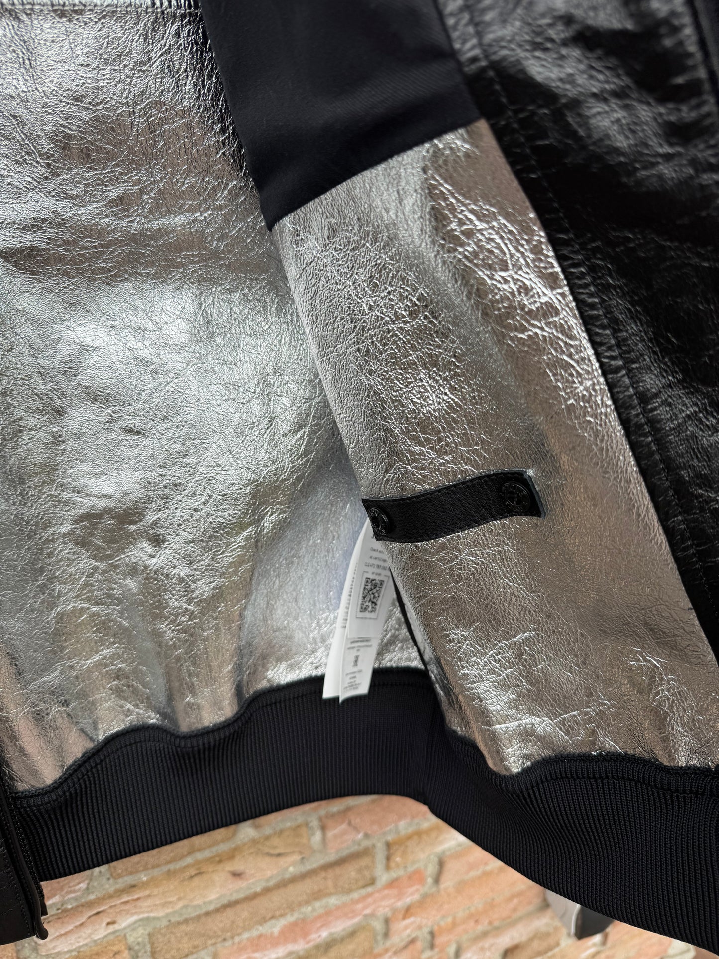 Stone Island Metal Lamina Leather Jacket - L