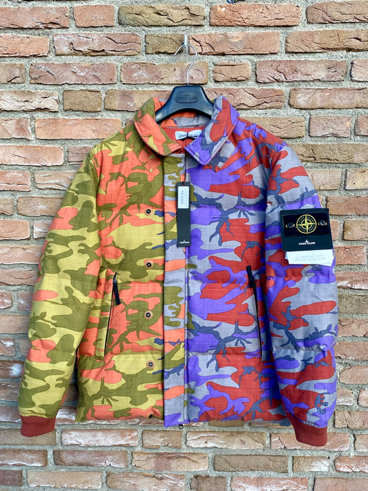 Stone Island Heritage Camo Nylon Daunenjacke - L