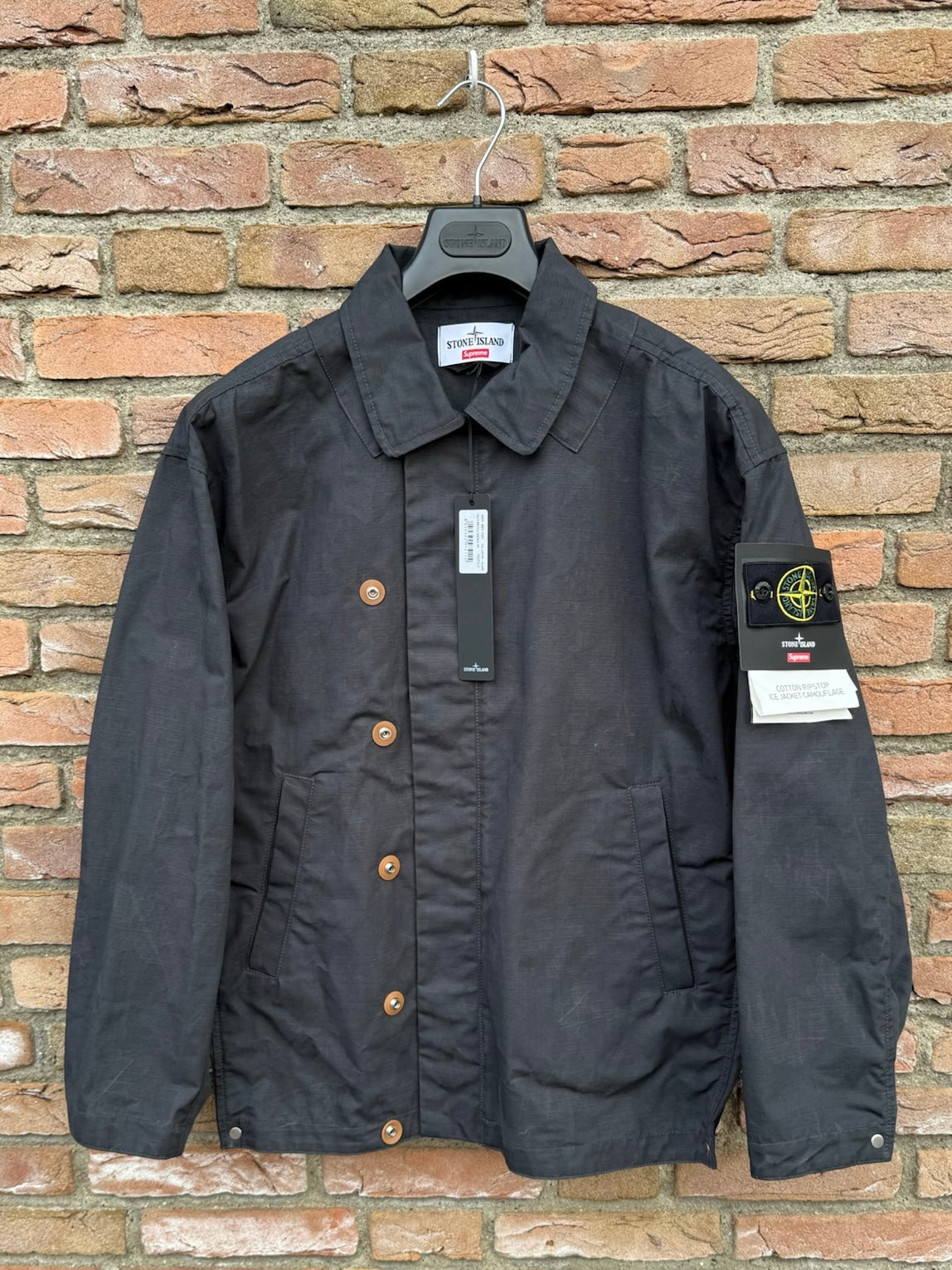 Stone Island x Supreme Cotton Ripstop Ice Jacket Camouflage Jacket - M