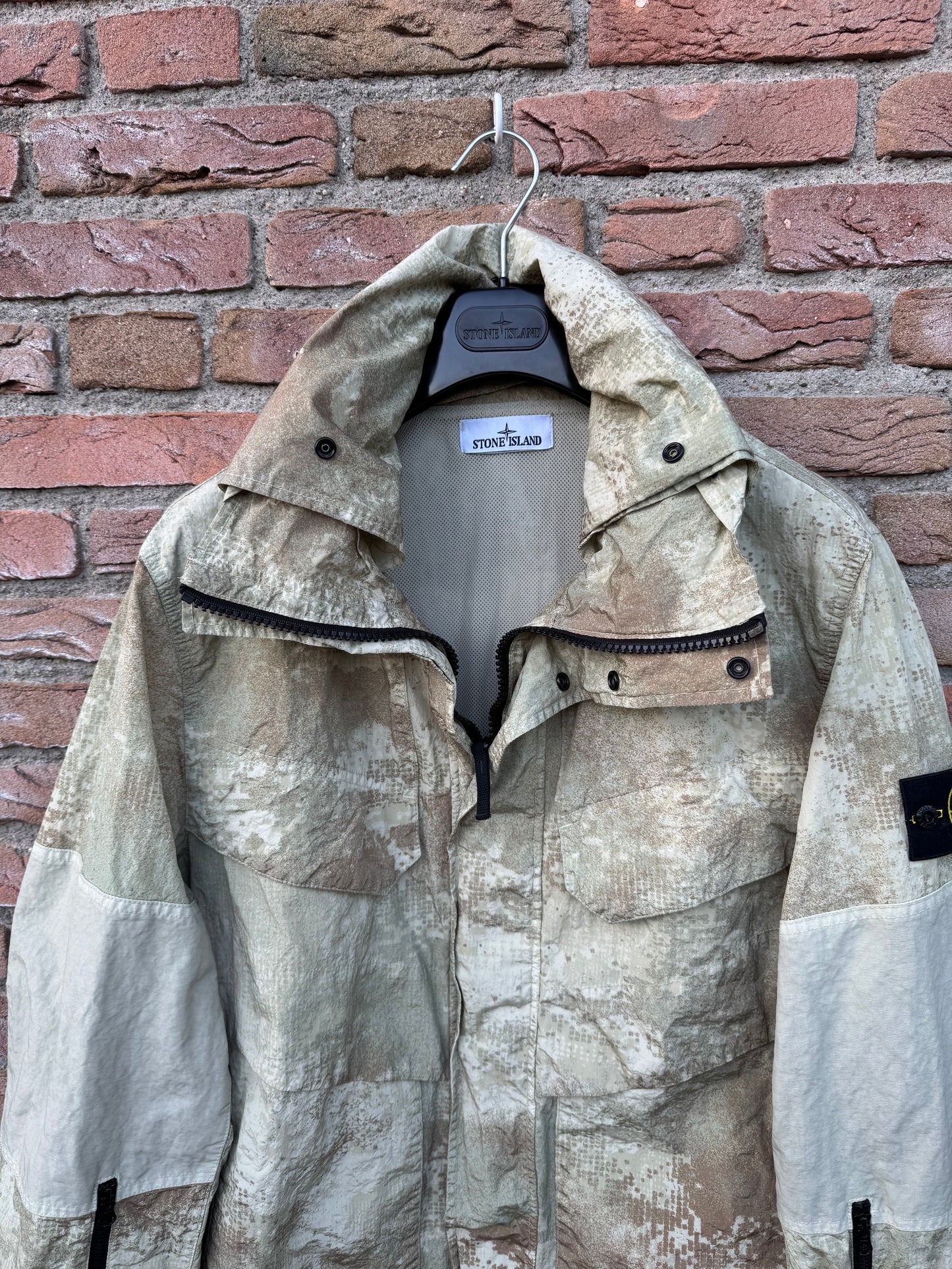 Stone Island Dissolving Grid Camo Nylon Jacket - L