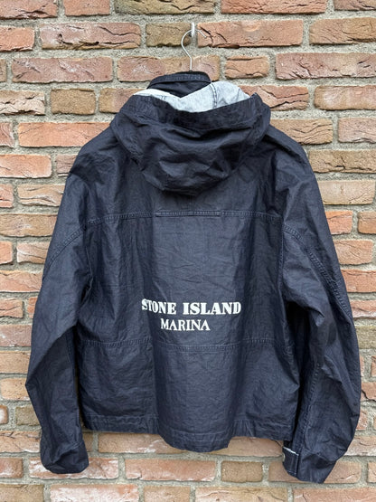 Stone Island Raw Plated Linen Marina Jacket - L