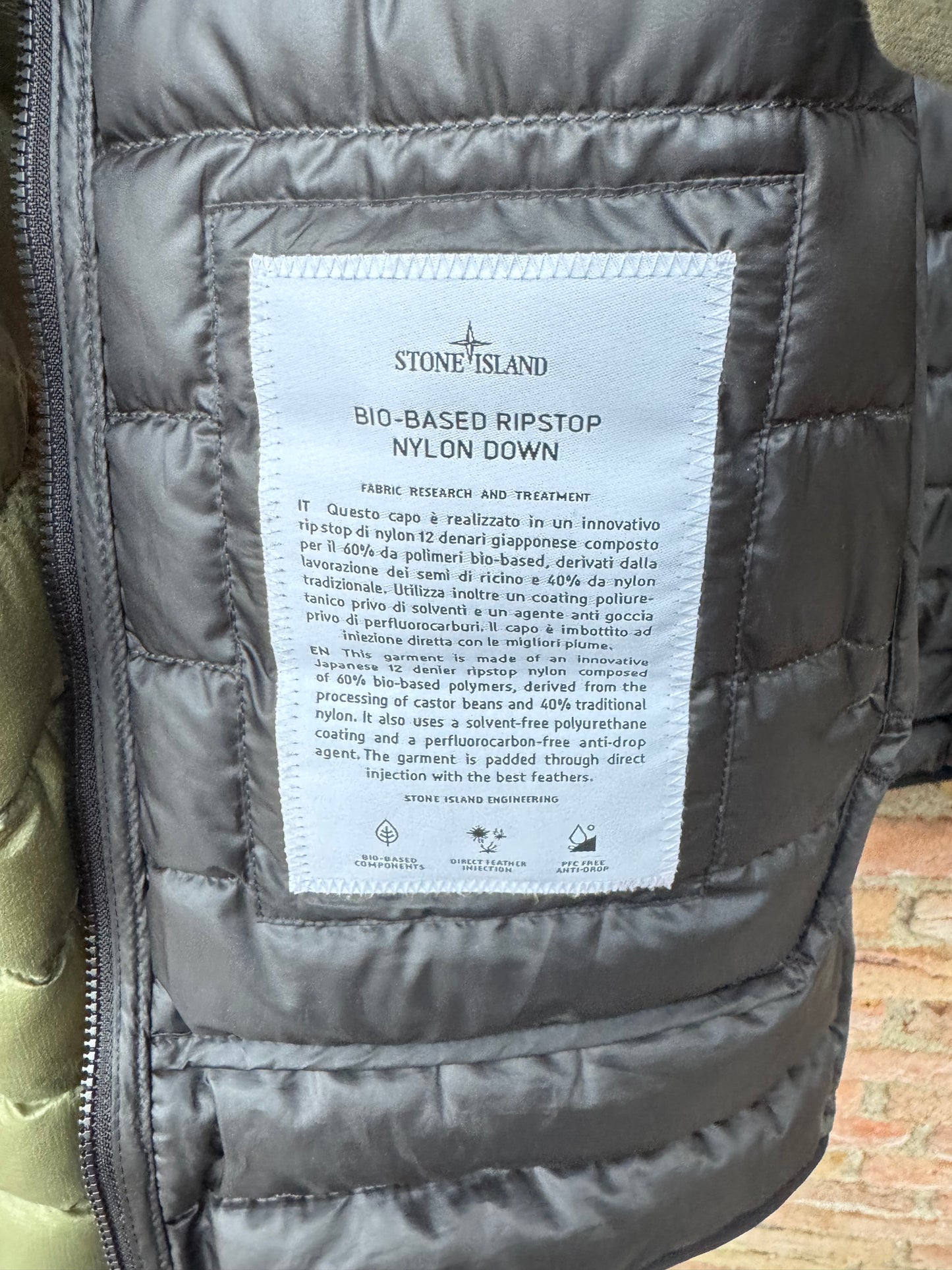 Stone Island Bio-Based Ripstop Nylon Down Jacket - M