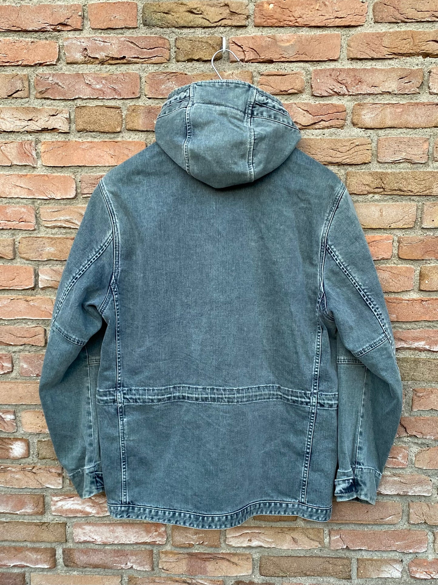 Stone Island Foam Resin Treated Denim Jacke - M