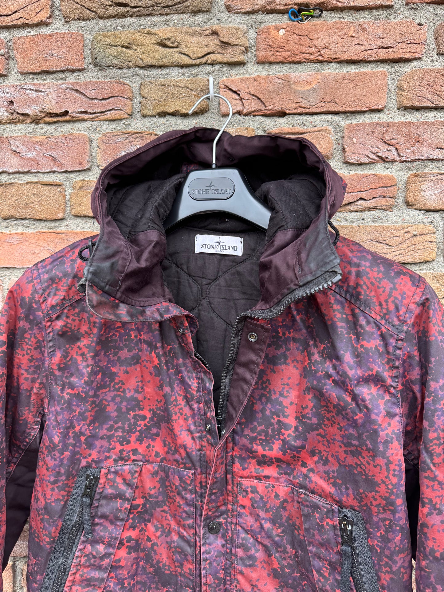 Stone Island Raso Gommato Camo Print-OVD Jacket - M