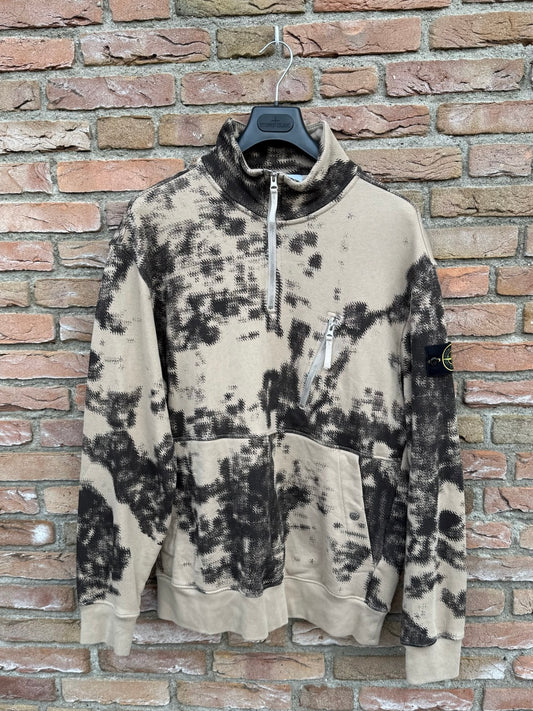 Stone Island Earth Mapping Camo Zip Sweatshirt - XL