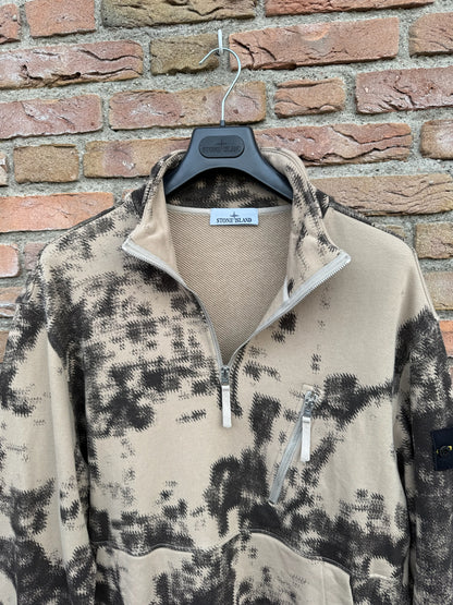 Stone Island Earth Mapping Camo Zip Sweatshirt - XL