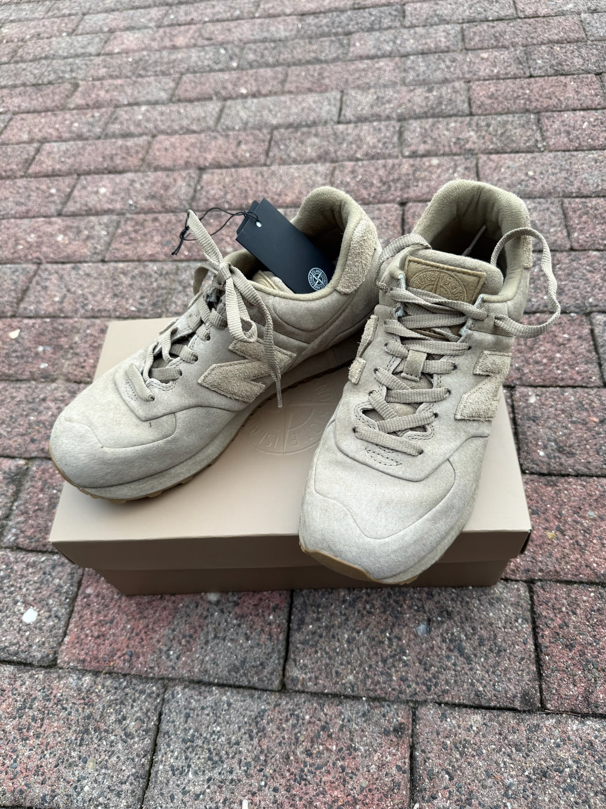 Stone Island x New Balance 574 Ghost Trainers - UK 8.5