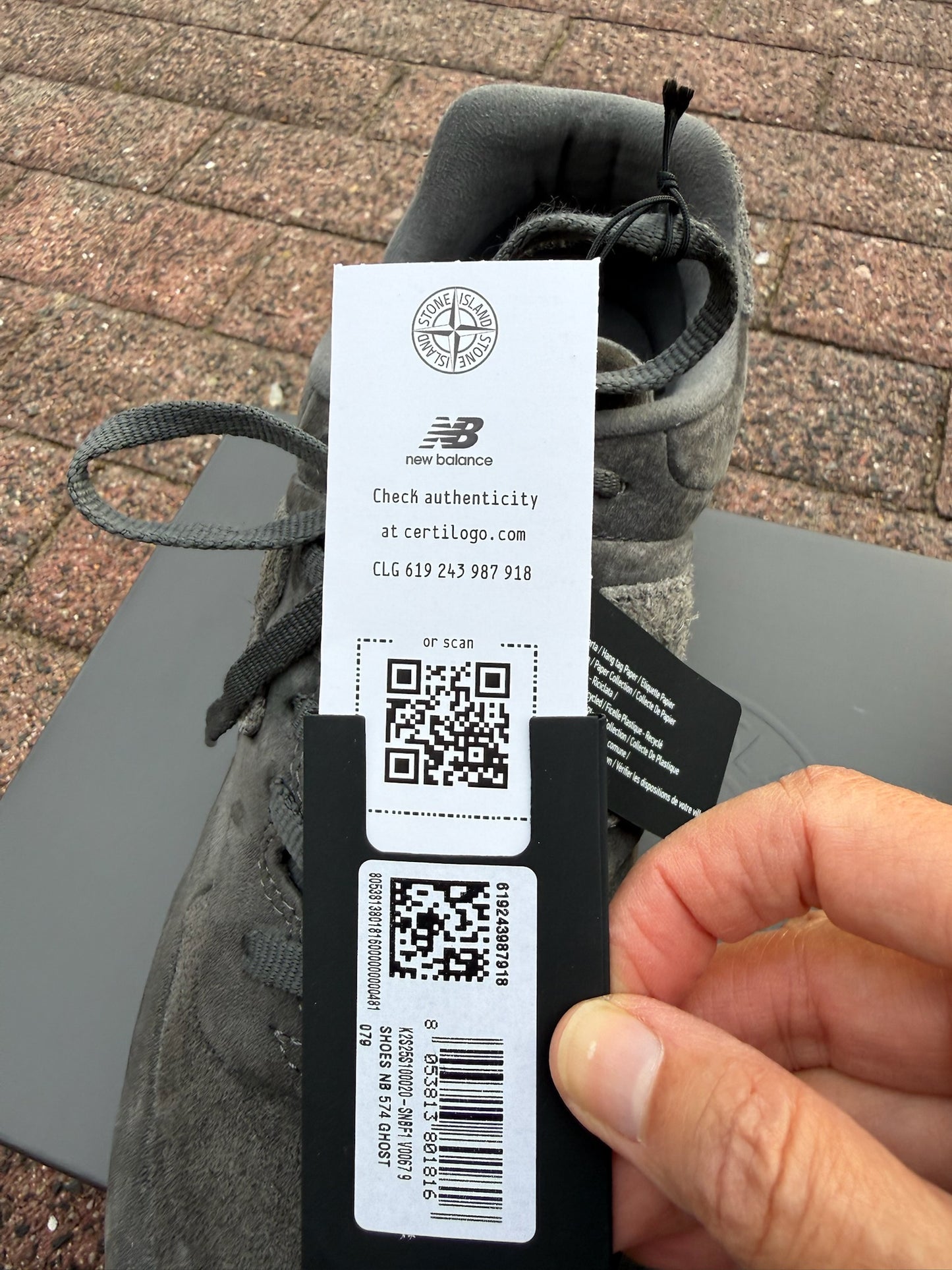 Stone Island x New Balance 574 Ghost Trainers - UK 8.5