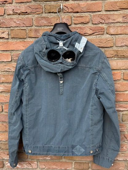 C.P. Company 50 Fili Indigo Bleached Goggle Jacket - L