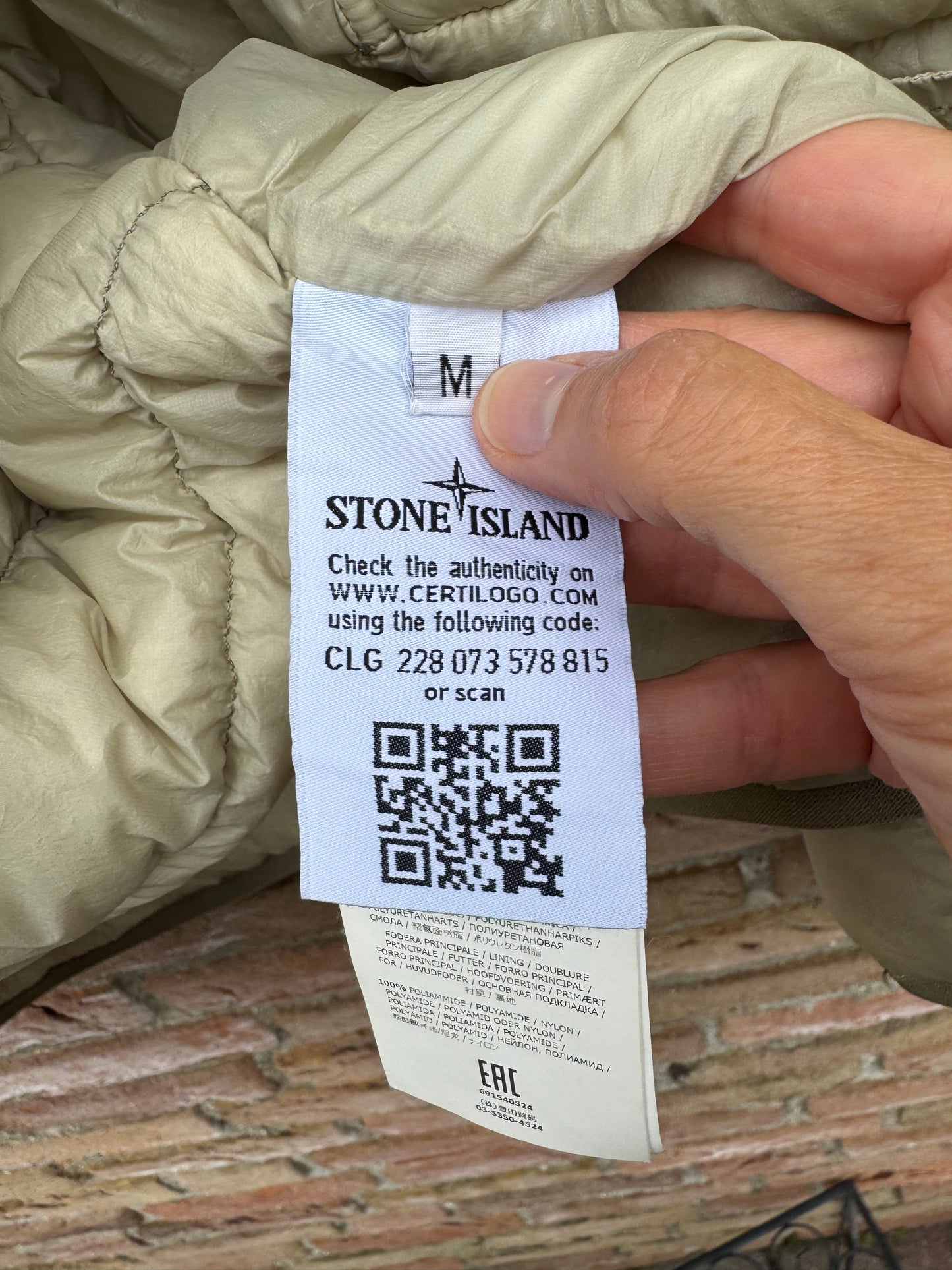Stone Island Garment Dyed Micro Yarn Down Jacket - M