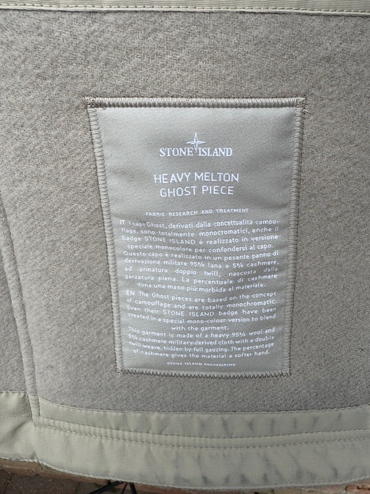 Stone Island Heavy Melton Ghost Jacket - M