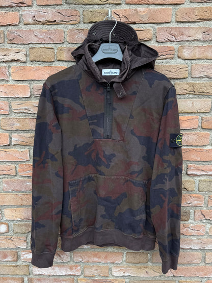 Stone Island Zip Camo Sweatshirt - M