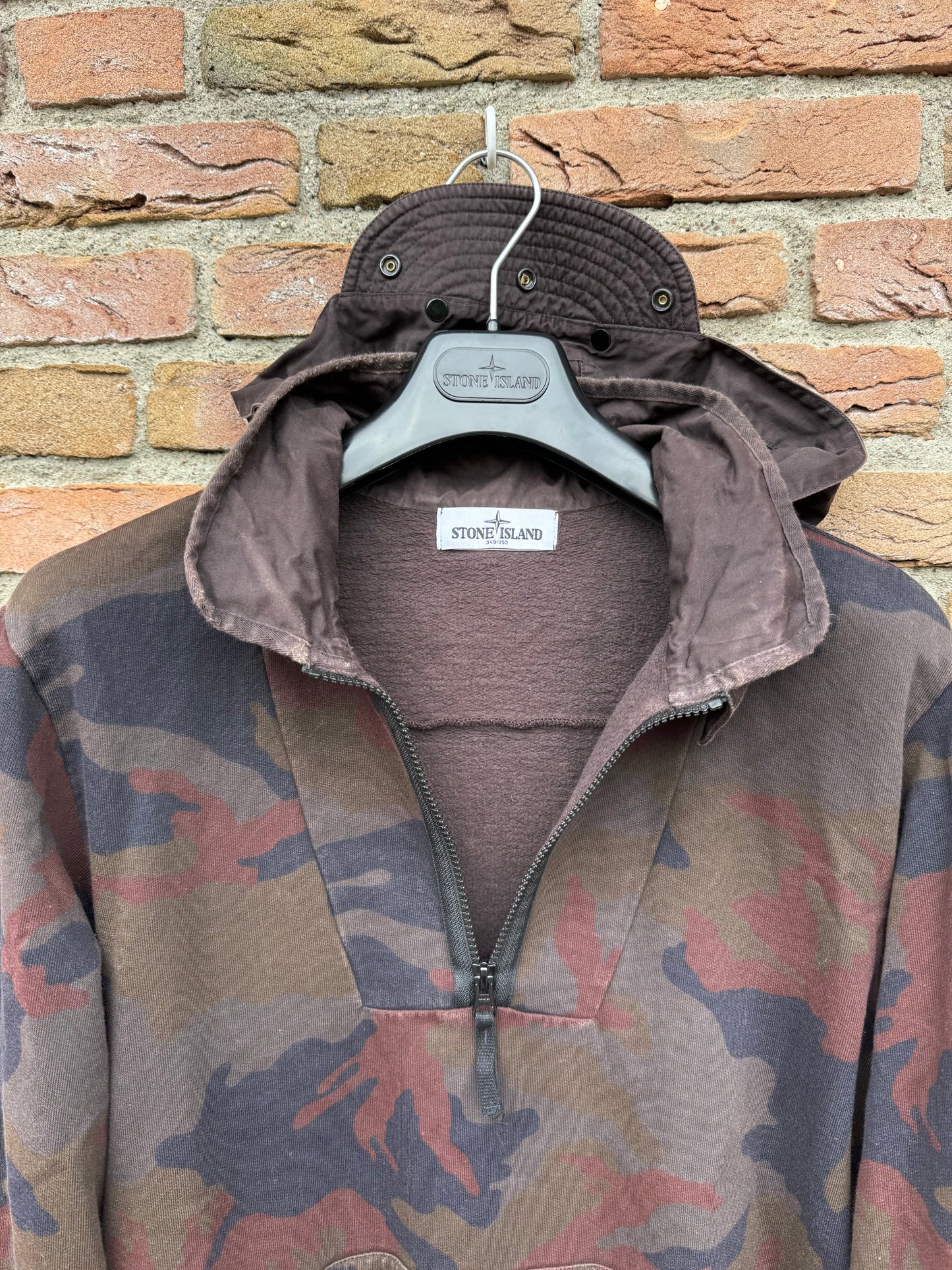 Stone Island Zip Camo Sweatshirt - M