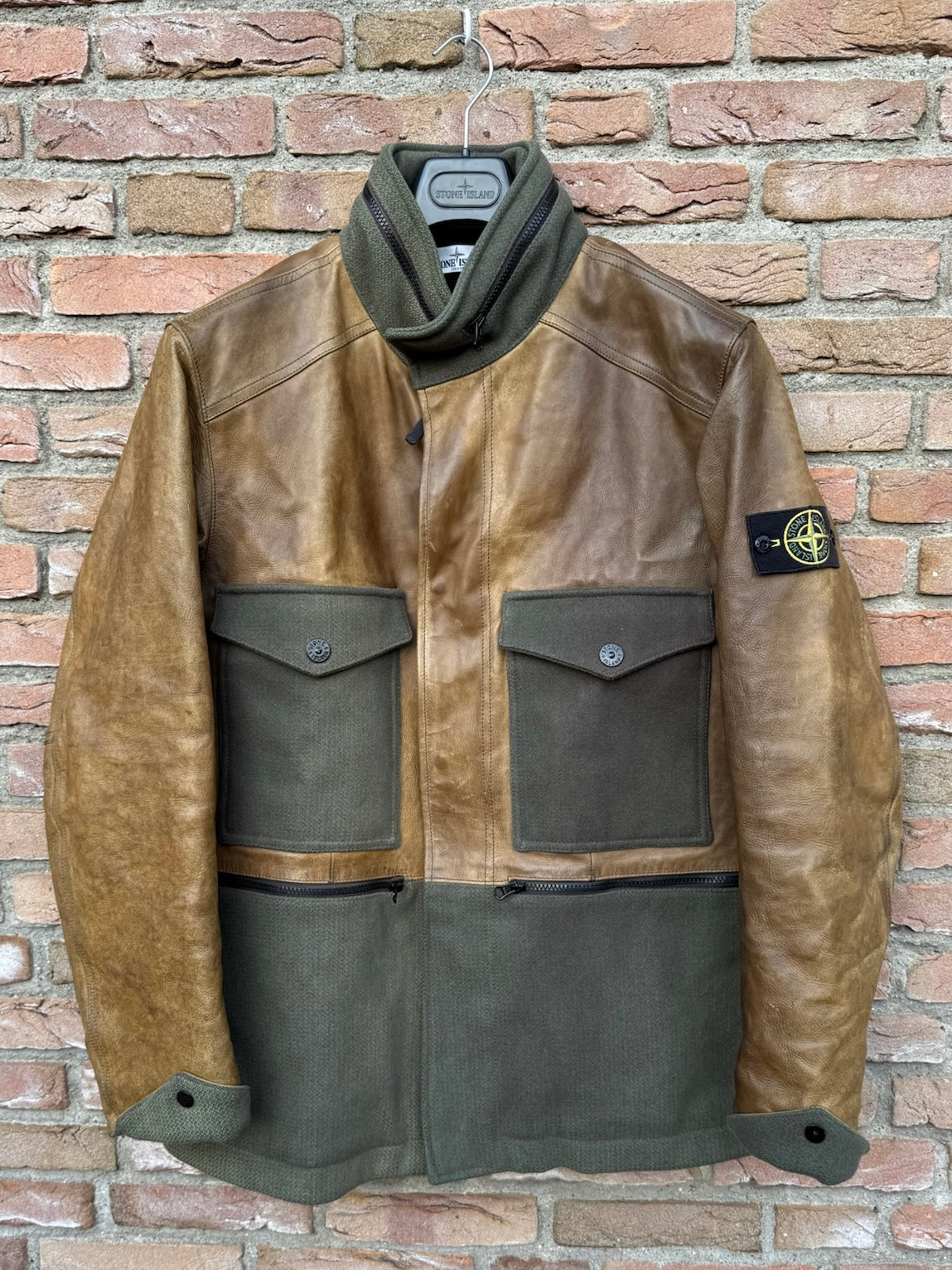 Stone Island Waxed Soft Leather Jacket - XXL