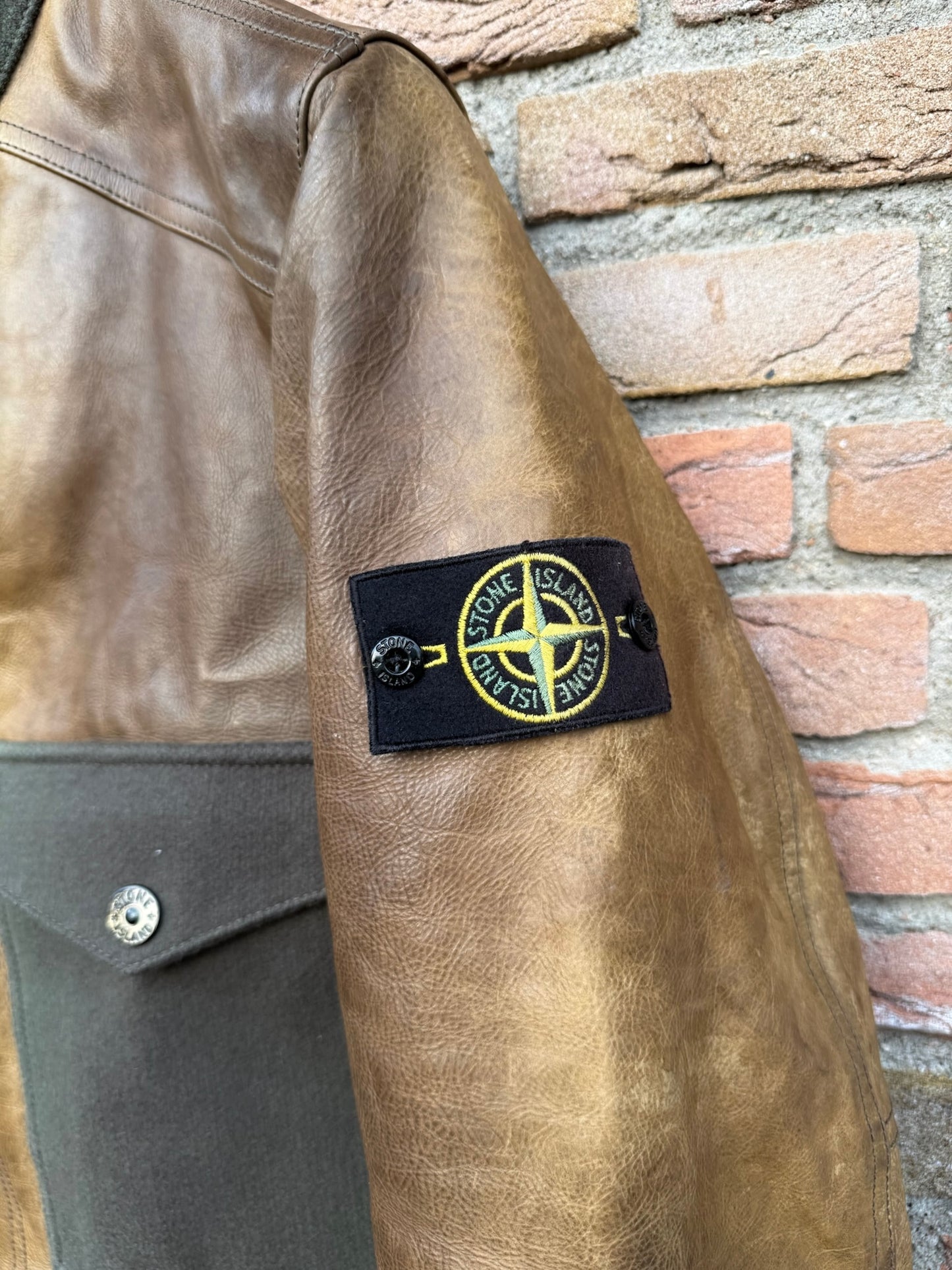 Stone Island Waxed Soft Leather Jacket - XXL
