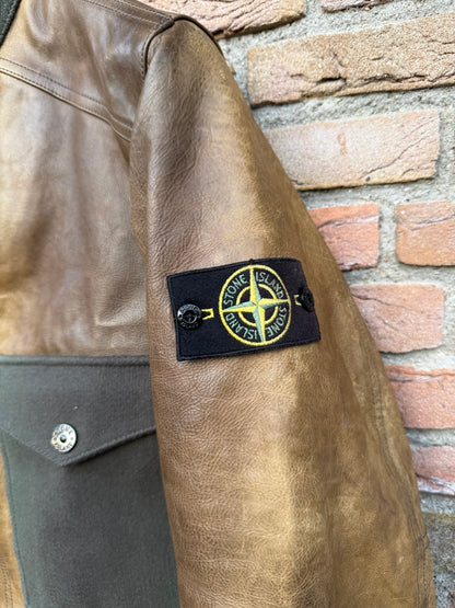 Stone Island Waxed Soft Leather Jacket - XXL