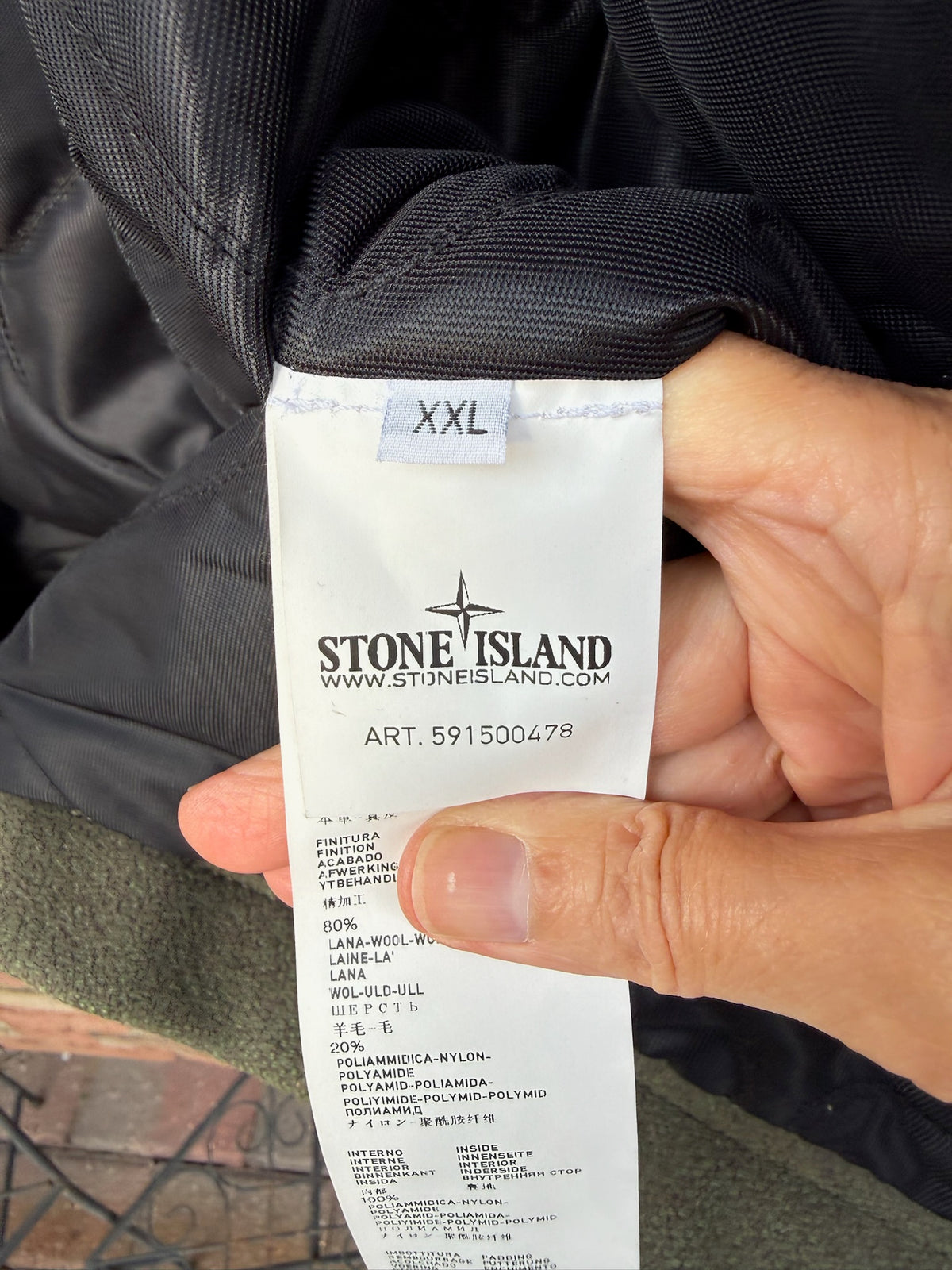 Stone Island Waxed Soft Leather Jacket - XXL