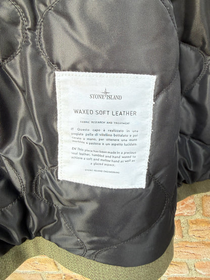Stone Island Waxed Soft Leather Jacket - XXL