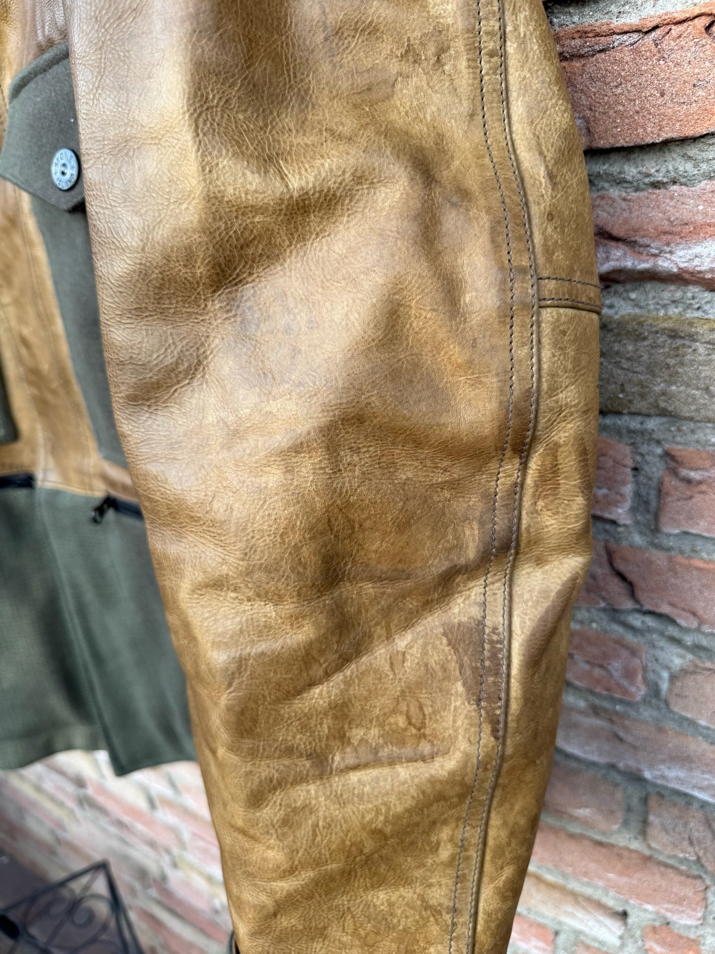 Stone Island Waxed Soft Leather Jacket - XXL