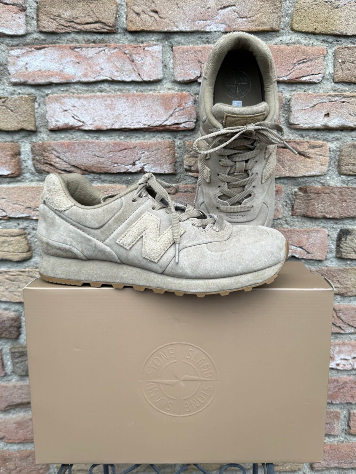 Stone Island x New Balance 574 Ghost Trainers - UK 8.5