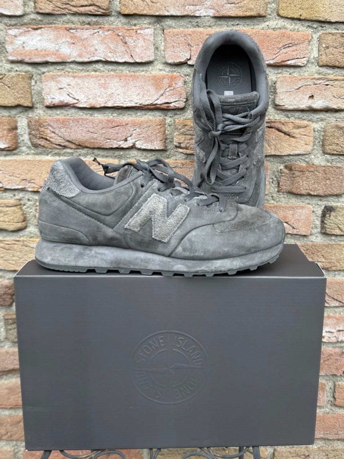Stone Island x New Balance 574 Ghost Trainers - UK 8.5