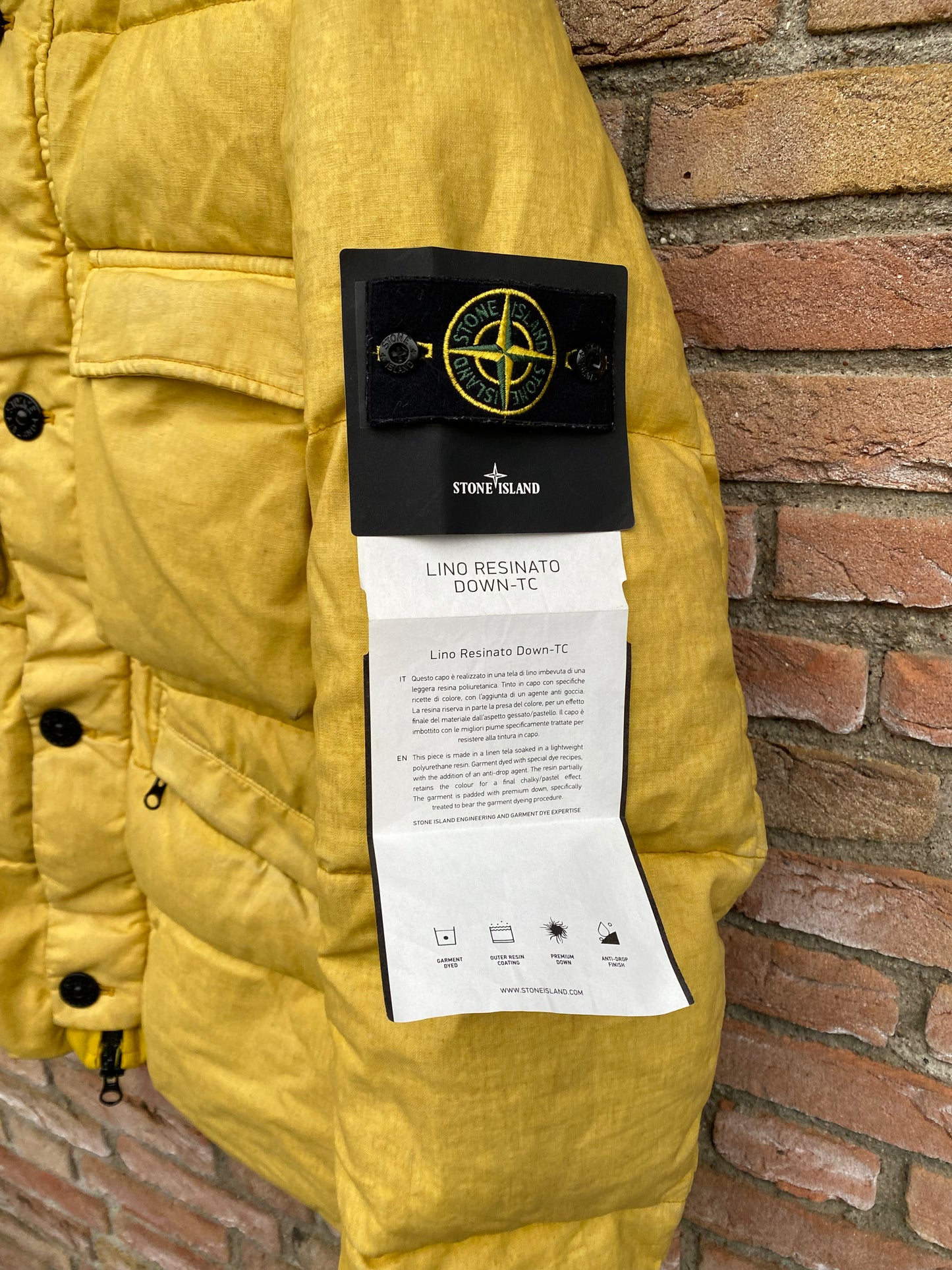 Stone Island Lino Resinato Daunenjacke - XL