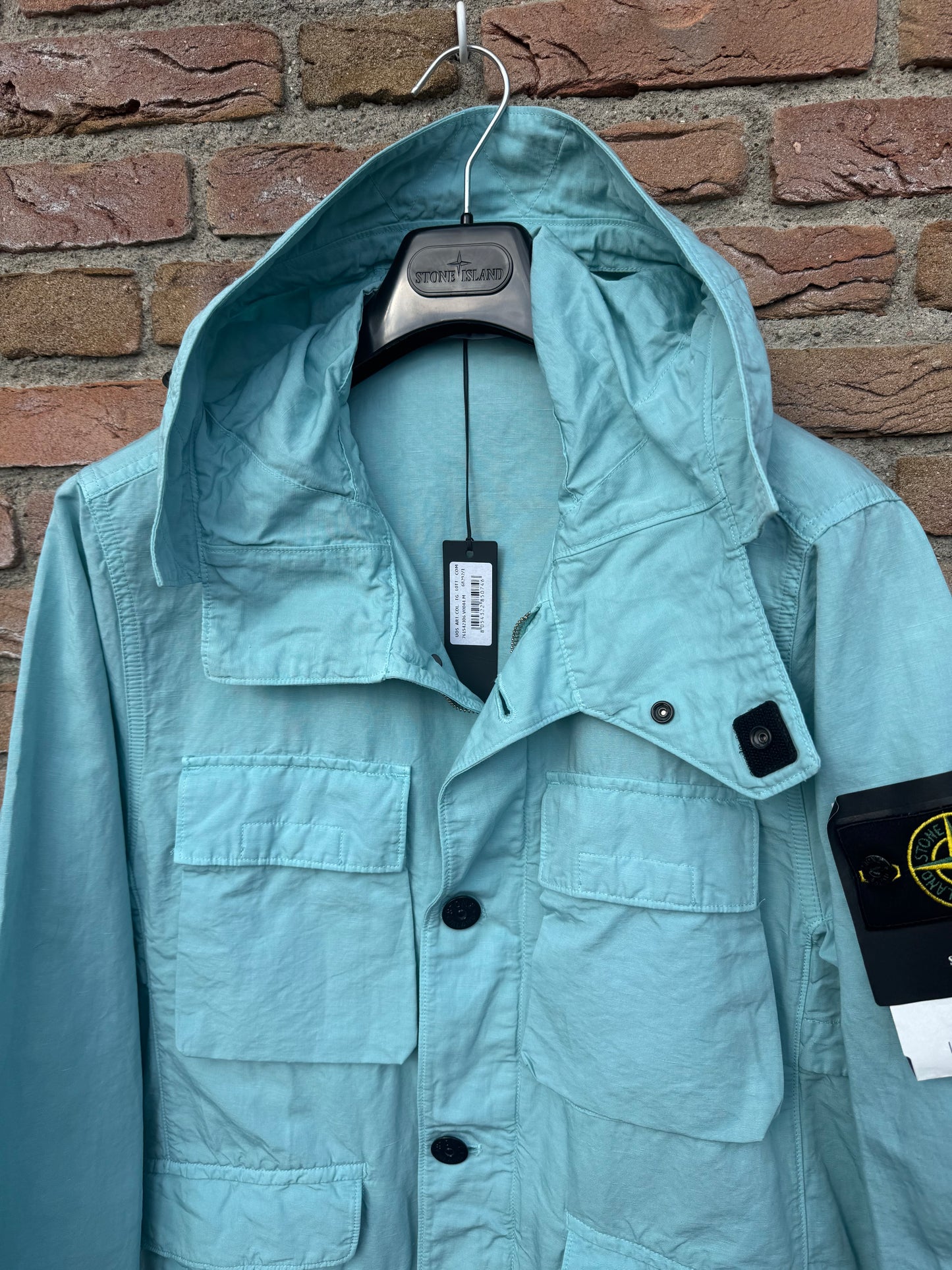 Stone Island Tela Lino Cotone Fiammato-TC Jacket - M