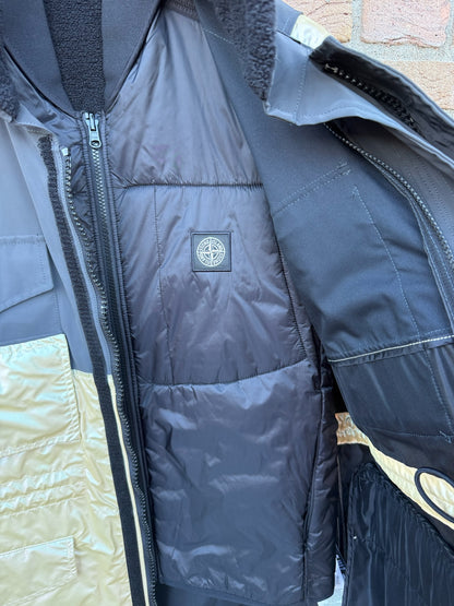 Stone Island Iridescent Coating Tela with Relfex Mat Jacket - L
