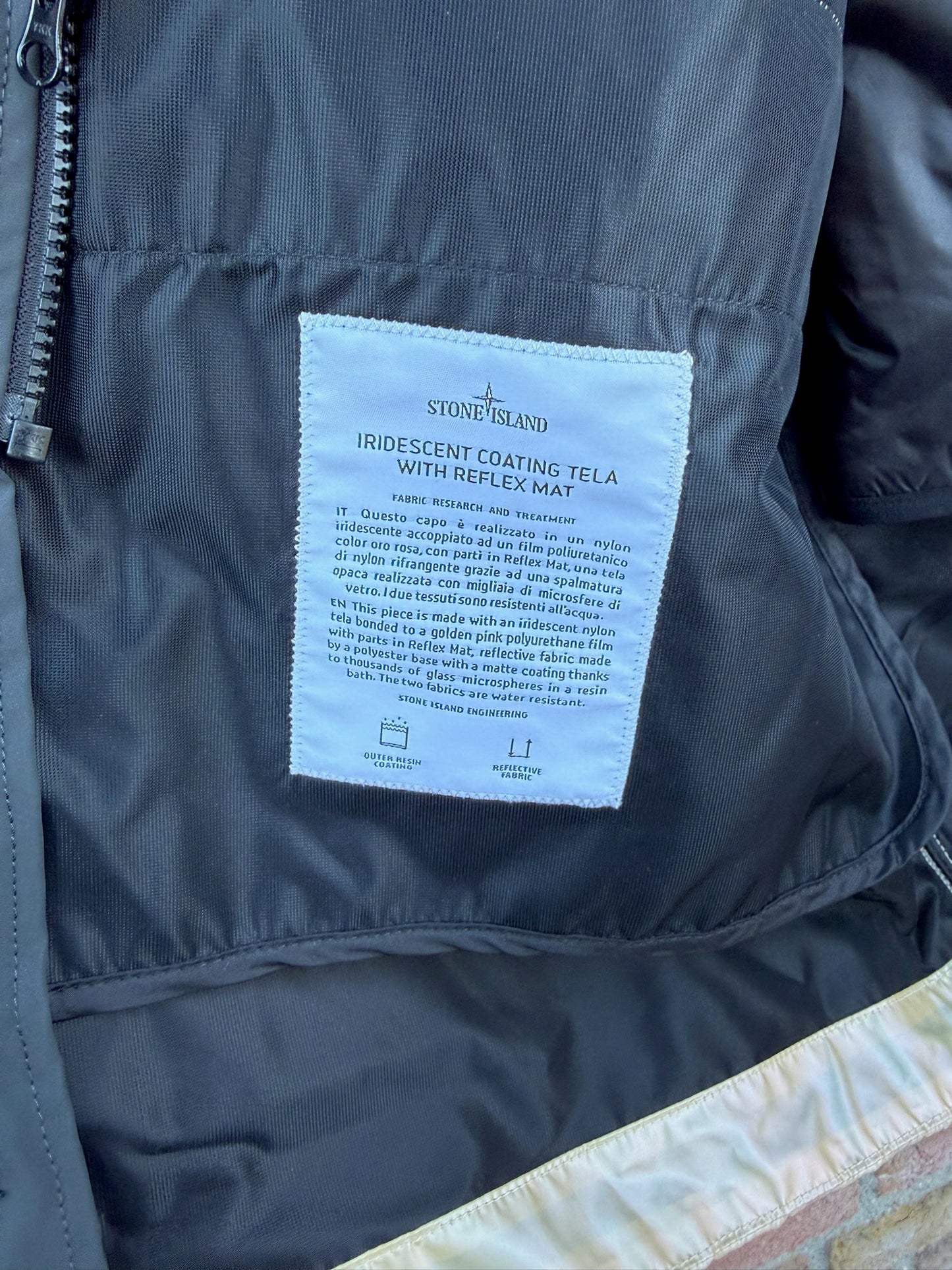Stone Island Iridescent Coating Tela with Relfex Mat Jacket - L
