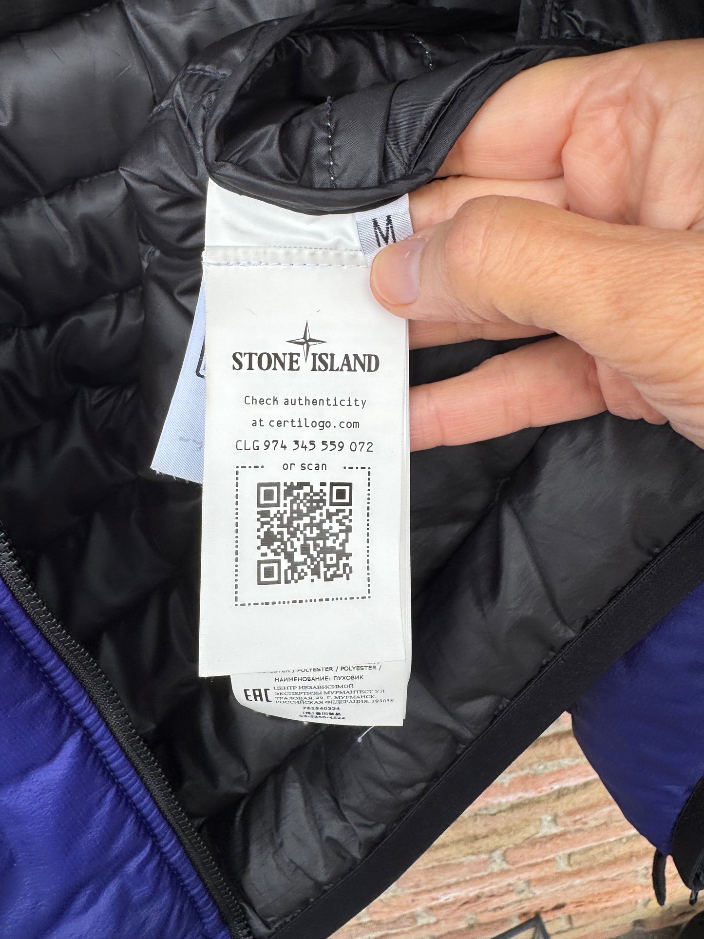 Stone Island Bio-Based Ripstop Nylon Down Jacket - M