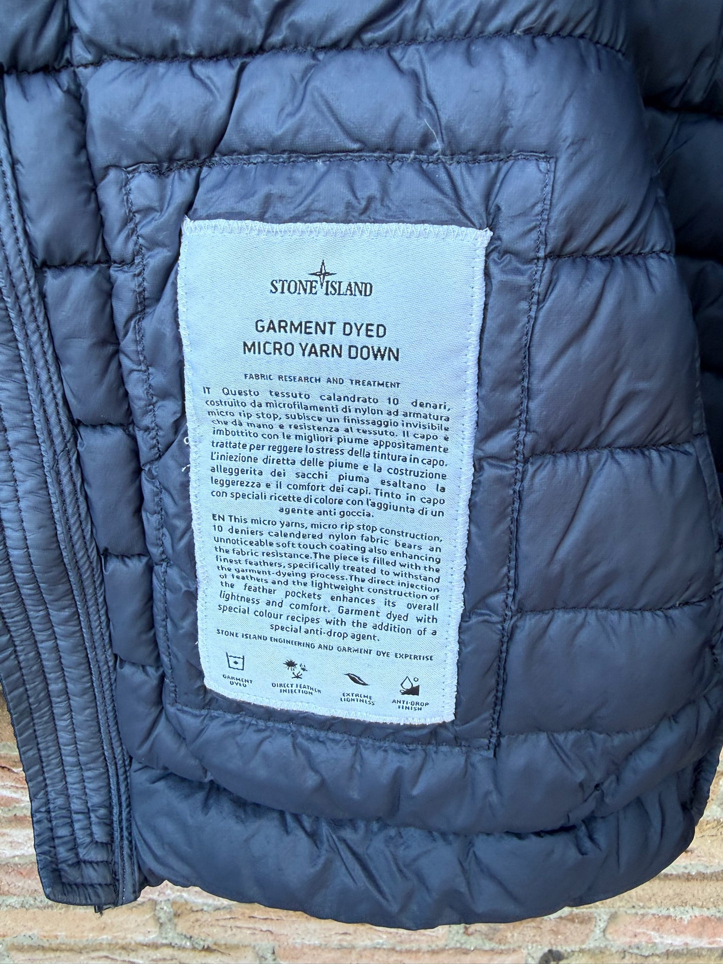 Stone Island Garment Dyed Micro Yarn Down Jacket - S