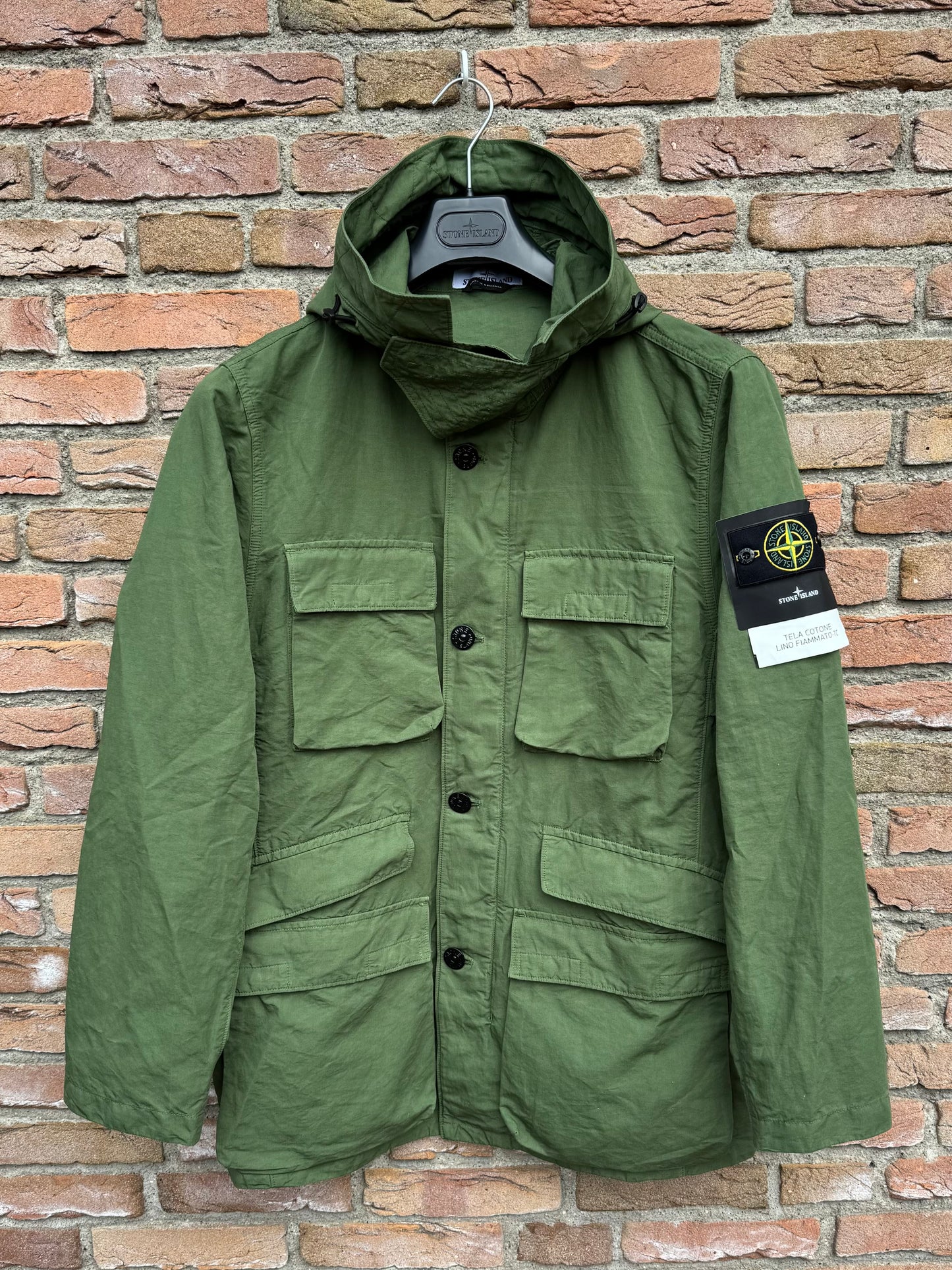 Stone Island Tela Cotone Lino Fiammato-TC Jacket - L