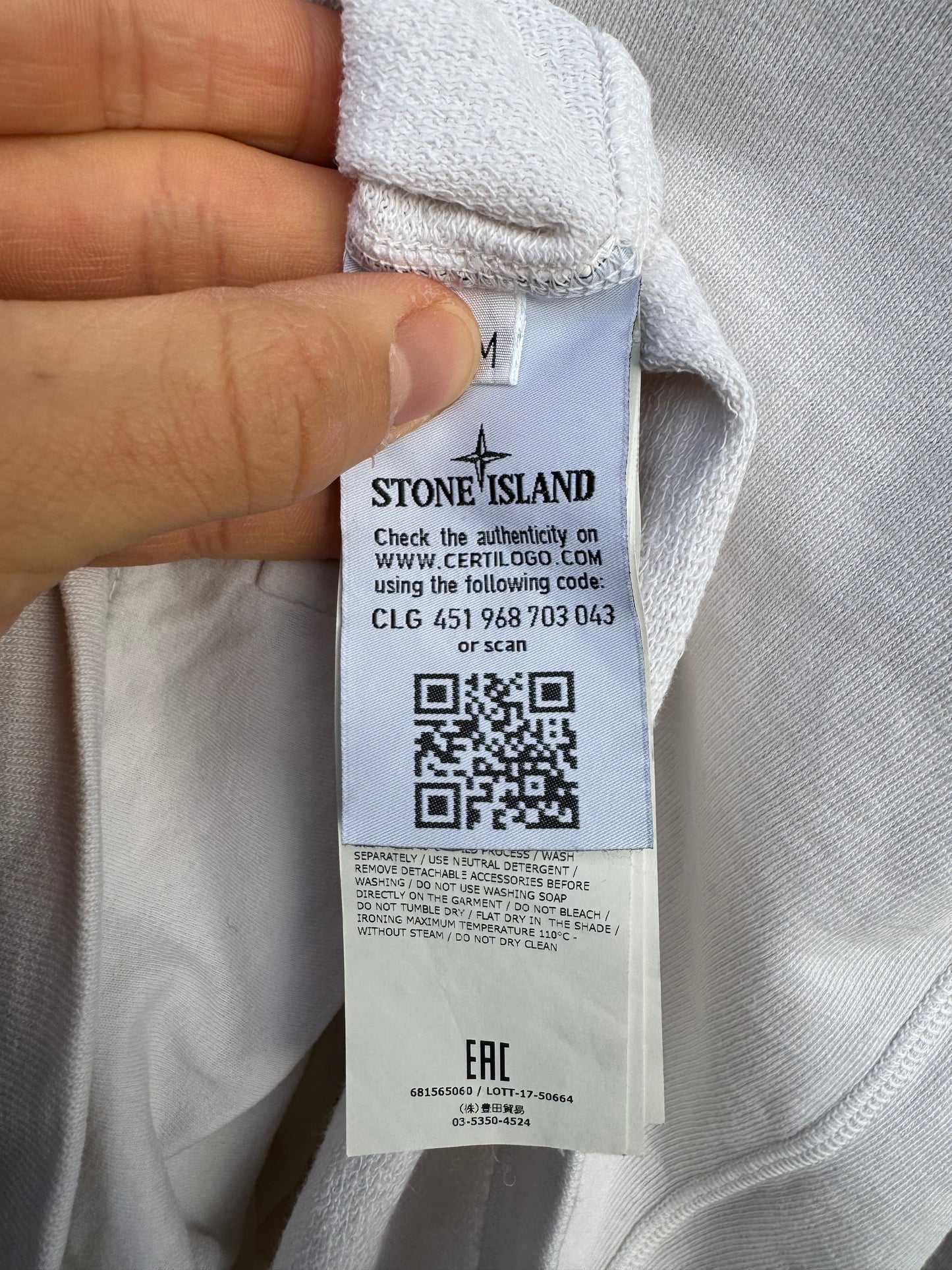 Stone Island Zip Sweatshirt - M