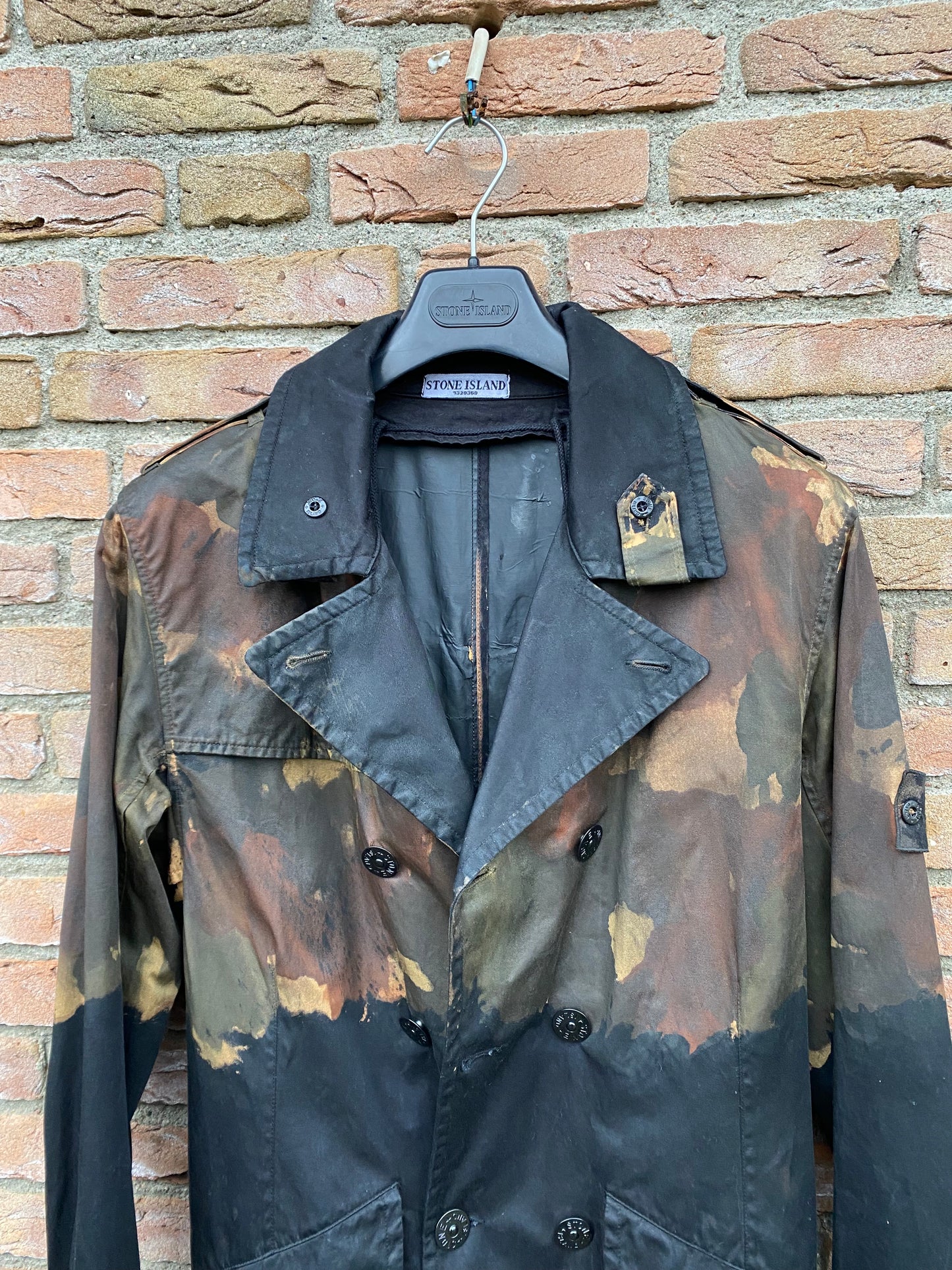 Stone Island Hand Painted Camo Mantel - L