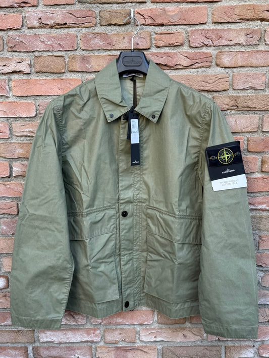 Stone Island Waxed Pigment Cotton Tela Jacket - L