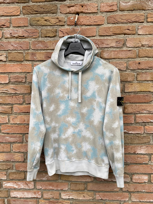 Stone Island Camo Devore Hoodie - M