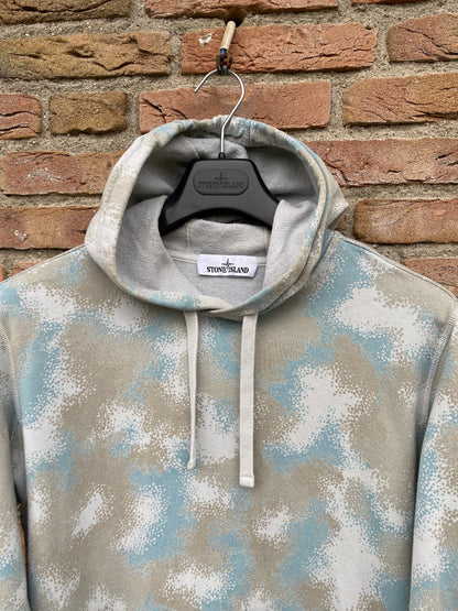 Stone Island Camo Devore Hoodie - M