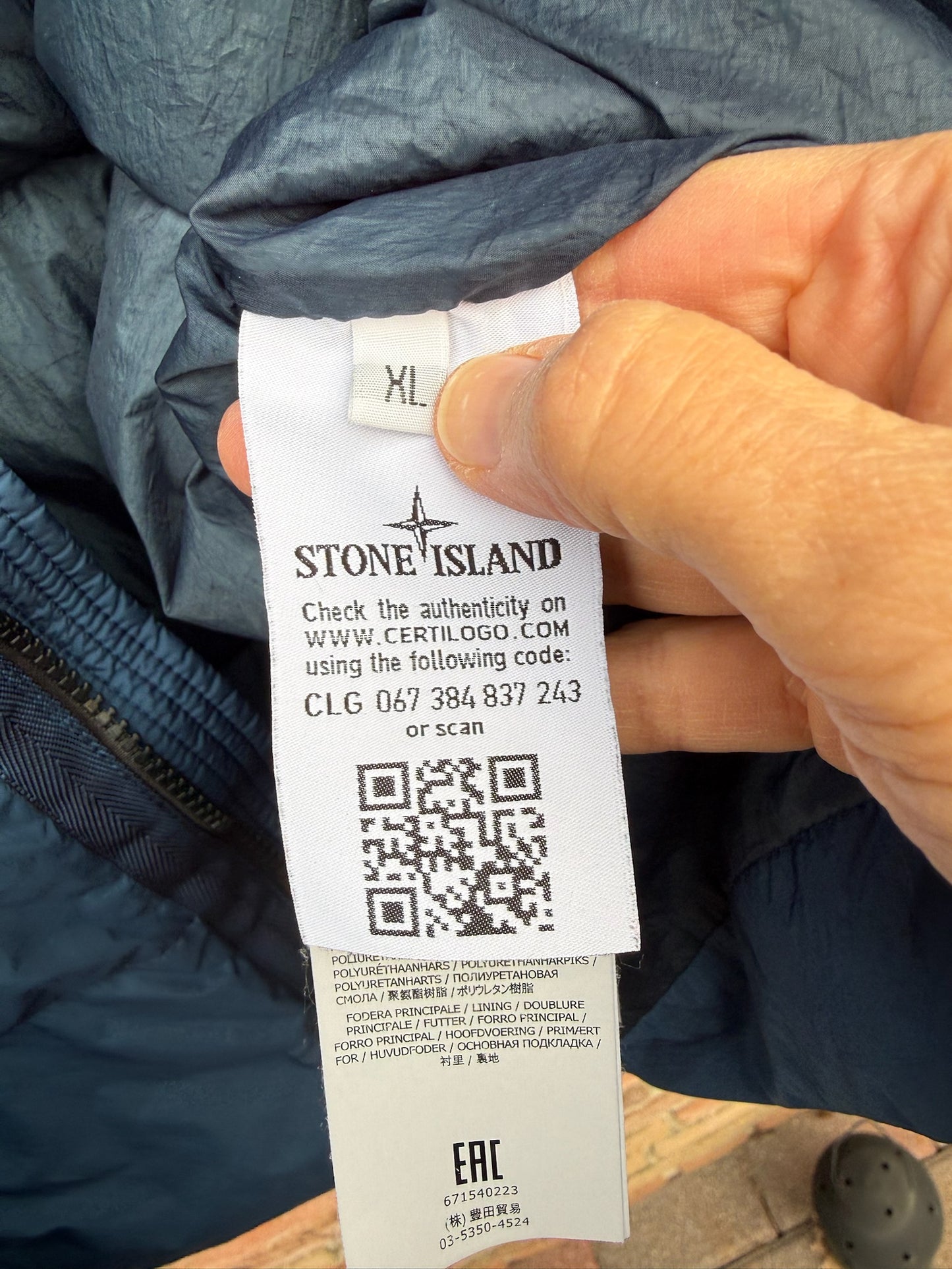 Stone Island Garment Dyed Crinkle Reps NY Down Jacket - XL