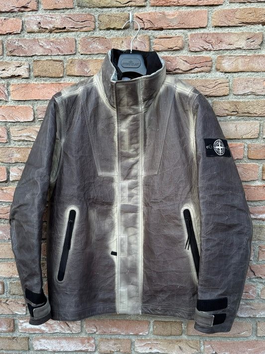 Stone Island Ice Jacket in Dyneema Bonded Leather Jacket - M